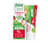 Aloe dent Aloe Vera Fluoride Free Childrens Child Strawberry Toothpaste 50ml X 6