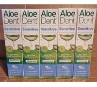 Aloe Dent Aloe Vera Sensitive Vegan Toothpaste Gel Fluoride Free 100ml X 5 Packs