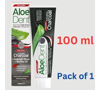 Aloe Dent Aloe vera Triple Action Charcoal Fluoride Free Toothpaste Vegan 100ml