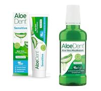Aloe Dent - Sensitive Aloe Vera Gel Toothpaste & Mouthwash - Fluoride Free - Prevents Plaque, Supports Sensitive Gums & Freshens Breath - Vegan, Cruelty & SLS Free - 100ml & 250ml