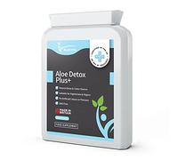 Aloe Detox Plus+ 90 Vegan Capsules - Colon Cleanse & Flush - Gentle & Effective - Powerful Herbal Body Detox Formula, Bowel Function Support & Constipation Relief - Made in UK - Non-GMO Gluten-Free