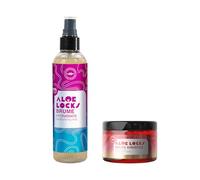 ALOÉ LOCKS | Hibiscus Hydration & Styling Pack | Soothing Hydrating Mist 250 ml + Hibiscus Styling Jelly 300 ml | Locs, Braids & Protective Styles | Hydration, Purification & Definition