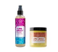 Aloé Locks | Hydrating Scalp Mist 250 ml + Mango Cream 250 ml | Soothes Itching & Stimulates Hair Growth | Locs, Braids & Protective Styles