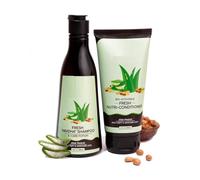 Aloe Peanut Shampoo & Conditioner Combo - Daily Herbal Cleanser & Natural Protein Conditioner with Aloe Vera, Amla, Reetha & Shikakai | For Soft, Moisturized Hair | For Dry & Frizzy Hair