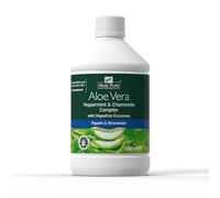 Aloe Pura Aloe Vera Peppermint & Chamomile Juice, Natural, Vegan, Cruelty Free, Digestive Enzymes, Papian & Bromelain, Food Supplement, 500 ml