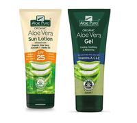 Aloe Pura Organic Aloe Vera Sun Lotion SPF 25 200ml + Vit ACE Aloe Vera Gel Pack
