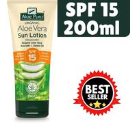 Aloe Pura Organic Aloe Vera Sun Lotion SPF50 Long Lasting Shield, SLS Free 200ml