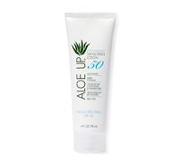 Aloe Up SPF 50 Sunscreen for Sensitive Skin - Broad Spectrum Face and Body Sunblock with Aloe Vera - Reef-Safe, Hydrating Coco-Mango Fragrance, 4 Oz
