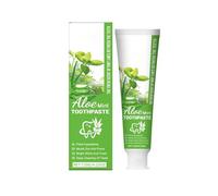Aloe Vera and Mint Toothpaste: Cleans Teeth, Freshens Breath, Reduces Plaque, Whitens Teeth, and is Easy to Use.(3pcs)