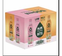 Aloe Vera Bits Low Sugar Multivitamin Drink, Lychee and Passionfruit Flavour, 12 x 500ml