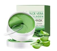 Aloe Vera Collagen Eye Mask, 60 PCS Under Eye Patches for Dark Circles & Puffiness, Smooths Fine Lines, Tightens Eye Area, Moisturizing & Firming Under Eye Bags All Skin Types Men & Women