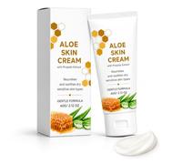 Aloe Vera Cream with Propolis Extract, Deeply Hydrating Face & Body Moisturizer for Dry Sensitive Skin, Lightweight Everyday Skin Nourishment, 60g / 2.12 OZ