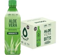 Aloe Vera Drink with Pulp 12 x 500ml (Original) Refreshing & Hydrating Low Sugar Enriched with Multi-Vitamins Supports Digestion & Immunity By Red Rainbow