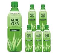 Aloe Vera Drink with Pulp 500ml - 1000ml (Original) | Refreshing & Hydrating | Low Sugar | Enriched with Multi-Vitamins | Supports Digestion & Immunity | Natural & Delicious (6 Bottles, 500ml)