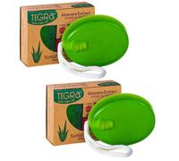Aloe Vera Extract Turkish Bath Soap with Rope, Vegan Moisturizing Cleansing Bar for Sensitive Skin, Plant Based, 2 Pack