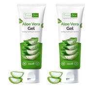 Aloe Vera Gel Tube 250ml (Pack of 2) - 99% Naturally Bio-Active Aloe Vera - Cruelty-Free and Vegan - Cooling, Soothing and Moisturising for All Skin Types