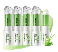 Aloe Vera Lip Balm Lip Gloss, Long Lasting Hydrating Lip Care Nutritious Lip Oil Plumper Lip Balm Moisturizer Lip Gloss Lip Makeup Set for Girls and Women (4)