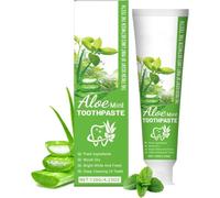Aloe Vera Mint Toothpaste, Teeth Whitening Toothpaste Gentle Whitening, Cleaning Tartar Stain Remover for Yellow Teeth, Fresh Breath Bad Breath Treatment, Enamel Gentle Oral Care, 120g