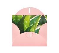 aloe vera Pink Patterns greeting card 6x4 inches with envelope, covering birthdays, weddings and other occasions