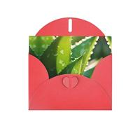 aloe vera Red Patterns greeting card 6x4 inches with envelope, covering birthdays, weddings and other occasions
