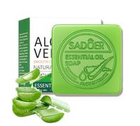 Aloe Vera Soap Bar- Gentle Cleansing 98% Aloe Vera Extract Soap for Face & Body, Organic, Gentle, Moisturising, Skin Hydration & Oil Balance, Antioxidant, Suitable for Men & Women (1PCS)