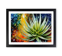 Aloe Vera Succulent Plant Vol.1 H1022 Framed Print for Living Room Bedroom Home Office Décor, Wall Art Picture Ready to Hang, Black A3 Frame (46 x 34 cm)
