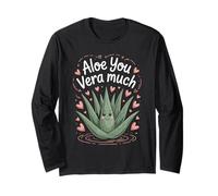 Aloe You Vera Much Cute Plant Quote Long Sleeve T-Shirt