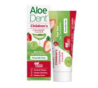 Aloedent Aloe vera Fluoride Free Childrens Strawberry Toothpaste 50ml X 12