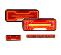 ALOEU Car Rear Tail Light for Universal trailer truck tail light 12V 2 pcs, Brake Light Turn Signal Light Taillight Assembly