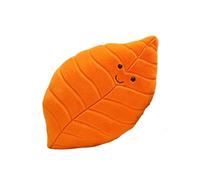 ALOEU Leaves Plush Pillow Kawaii Maple Leaf Ginkgo Leaf Green Soft Plant Cushion for Home Sofa Decor (F)