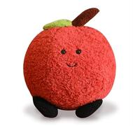 ALOEU Red Lychee with Legs Round Pillow Creative Smile Litchi Plush Doll Plush Accessory Funny Home Office Decoration Kids Gift (35cm,Red)