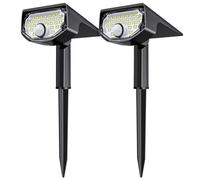 AloftSun Solar Motion Sensor Outdoor Lights,Waterproof Motion Sensor Spot Lights- 30 LED/3 Modes Solar Powered Spotlights,Landscape Lighting for Yard and Garden, Cool White,2 Pack