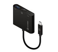 ALOGIC 10cm USB-C MultiPort Adapter with HDMI/USB 3.0/USB-C with Power Delivery (60W) - Black