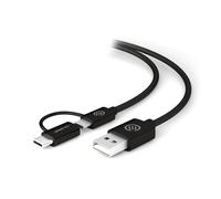 ALOGIC 1m USB 2.0 USB-A to USB-C & Micro USB-B Combo Cable for Charge & Sync - Male to Male