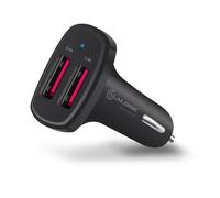 ALOGIC 2 Port USB-A Car Charger 5V/4.8A (2.4A + 2.4A) with Smart Charge - Black