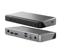 ALOGIC USB-C Docking Station DUPRMX2-WW 8-in-1 Dual 4K@60Hz 65W PD Gigabit Ethernet Grey/Black