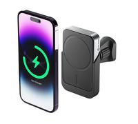 ALOGIC Matrix Universal Magnetic Wireless Car Charger | Car Phone Holder with Wireless Charging | 15W Fast Charging | MagSafe & Qi Compatible | 180° Adjustable Angle| Magnetic Ring Included.