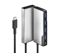 ALOGIC UCFUUA-SGR interface hub USB 3.2 Gen 1 (3.1 Gen 1) Type-C 5000 Mbit/s Black Silver