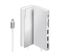 ALOGIC Ultra USB-C Dock UNI - 2 x USB-A (USB 3.0); 1 x USB-C (Data/PD 100W); 1 x SD Card Slot; 1 x Micro SD Card Slot; 1 x HDMI 4K @30Hz - Silver