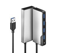 Alogic USBA Fusion SWIFT 4-in-1 Hub - 4 x USBA (USB 3.0) - Space Grey