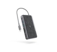 ALOGIC USB-C Dock Wave | ALL-IN-ONE / USB-C Hub with Power Delivery, Power Bank & Wireless Charger - Space Grey