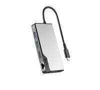 ALOGIC USB-C Fusion Max Hub, 6-in-1 Type C Adapter, 4K HDMI, VGA, USB A 3.1 with 100W Power Delivery, USB A 3.1, Gigabit Ethernet, Compatible with MacBook Pro/Air and iPad Pro/Air, Space Grey