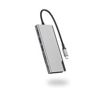 ALOGIC USB C Hub, 6-in-1 Hub,4K HDMI,2 USB 3.0,1 USB C with Data & 100W Laptop Charging for MacBook Pro/Air(Thunderbolt 3 Compatible),iPad Pro/Air 2020, XPS one size grey (space grey)