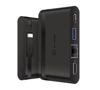 ALOGIC USB-C Travel Dock Essential/USB-C to HDMI 1.4 (4K@30Hz) + USB 3.0 + Gigabit Ethernet + USB-C with PD 100W