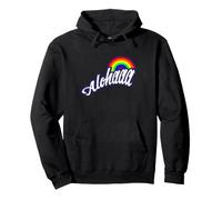 Aloha and Rainbows for the Islands in Hawaii Pullover Hoodie