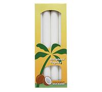 Aloha Bay, Candle, White Unscented Palm Taper's, 4 - 9 Inch Candles