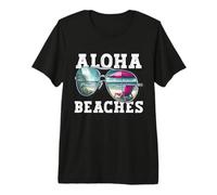 Aloha Beaches Coconut Bra with Tropical Sunglasses Premium T-Shirt