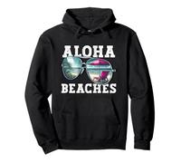 Aloha Beaches Coconut Bra with Tropical Sunglasses Pullover Hoodie
