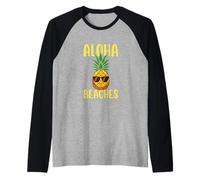 Aloha Beaches Tropical Vacation Ocean Surfer Island Paradise Raglan Baseball Tee