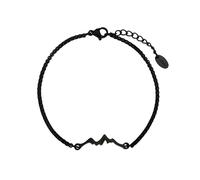 Aloha® Bracelet Mountain Profile Steel Black Gift Idea Men Women Adjustable